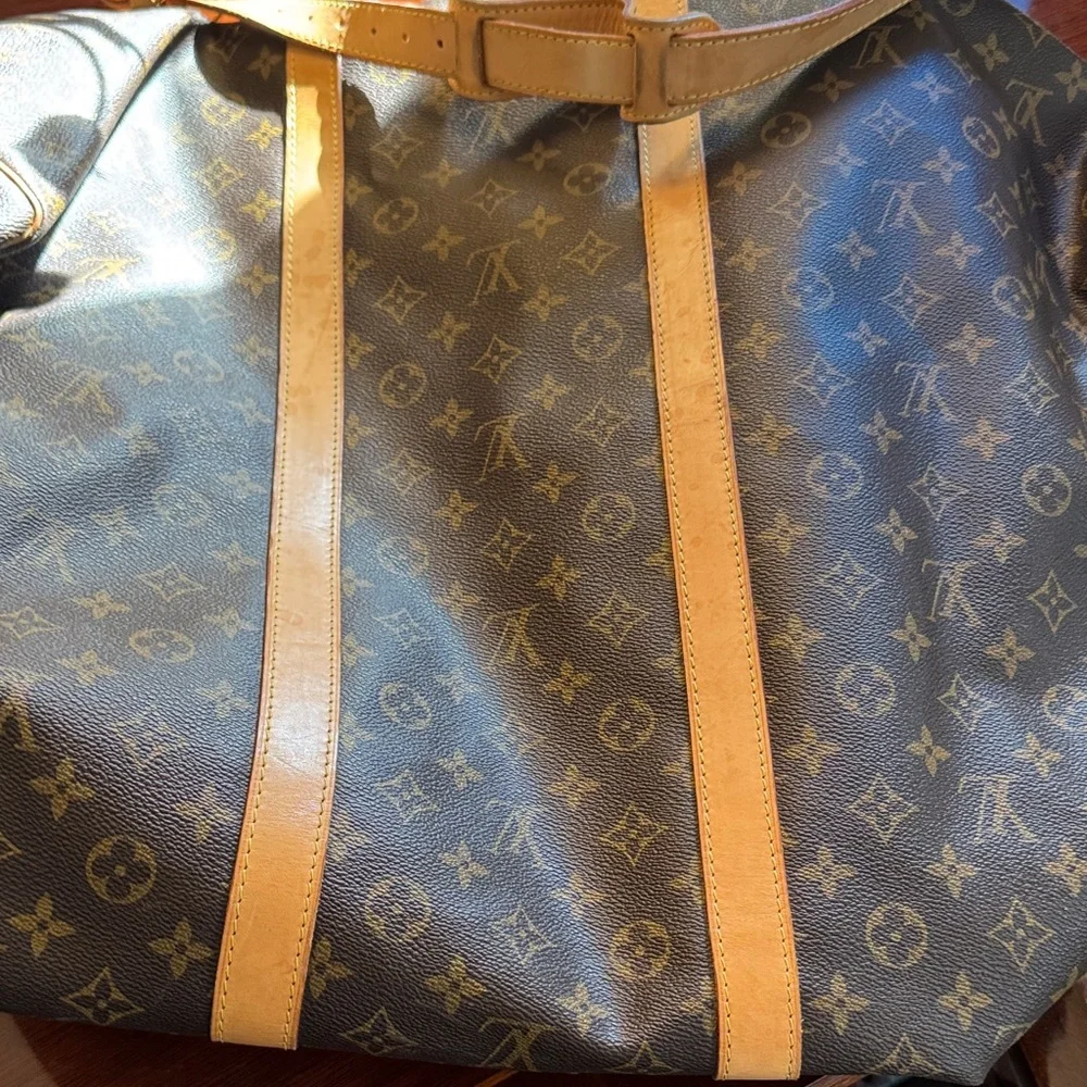 Louis Vuitton Monogram Canvas Duffel with Tan Leather Trim